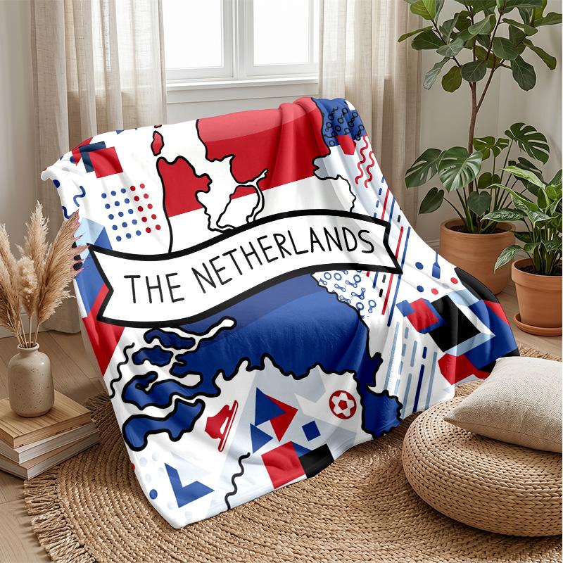Coperta in Flanella Stampata Calda e Skin-Friendly Decorativa per Divano Letto Uso Quotidiano