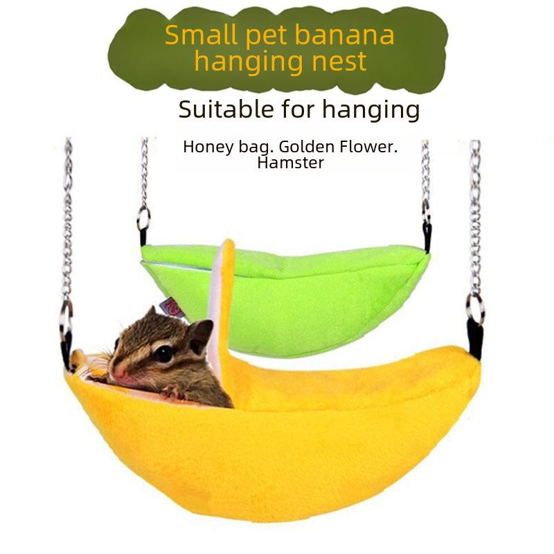 Hamsterlar için Ananas Muz Kurbağası Karikatür Hamak