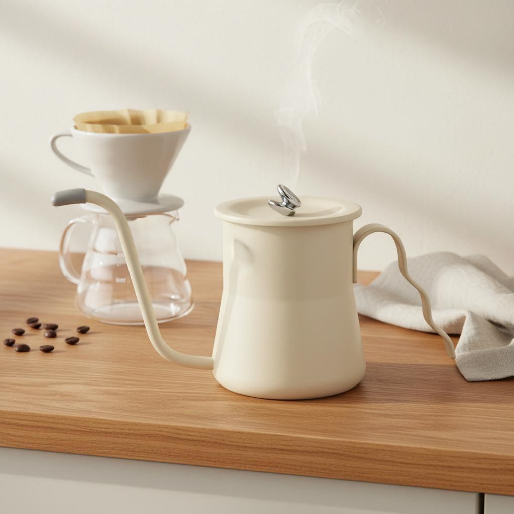 Gooseneck Coffee Kettle Anti-Rust Gooseneck Kettle Hand Brewing Coffee Pot Easy To Clean Hand Brewing Pot Complimentary for Cafe