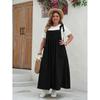 Sommer Damen Übergröße Kleid Elegant Mode Einfarbig Neckholder Einteiler