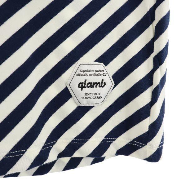 unused glamb made in Japan Border Pattern Short sleeve T-shirt 1 Women Used