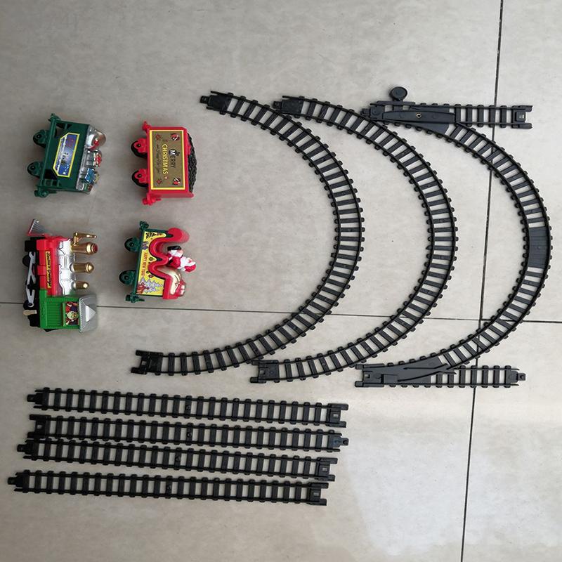 Electric Christmas Train Toys With Sound & Light – Railway Car, Track Frame For Christmas Tree Decoration