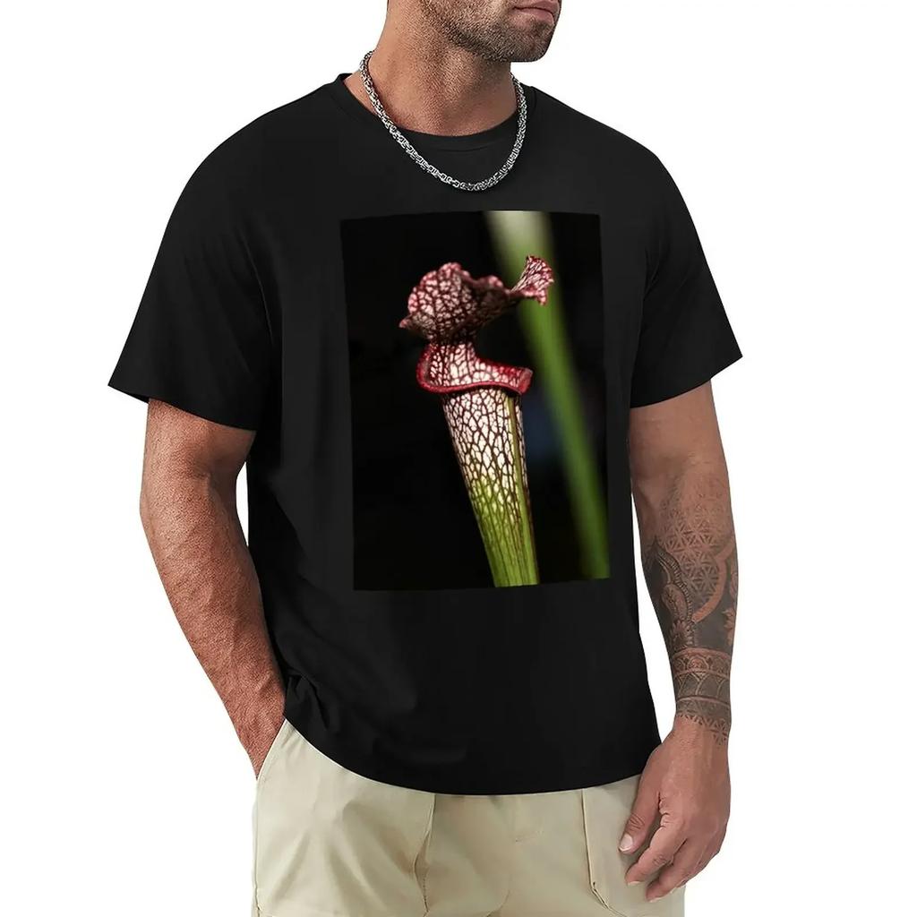 graphic tees boys animal print workout shirts Red Lipped Carniverous Pitcher Plant T-Shirt harajuku clothing