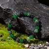 Festive Gifts Green Agate African Turquoise Black Onyx Beaded Bracelet Natural Fashion Jewelry For Men Women Daily Wear Gift