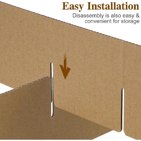 5Set Box Cardboard Divider Kit: 13x3in Shipping Cardboard, 4x4 Packing Glass Divider Packing Box Tray Corrugated Paper