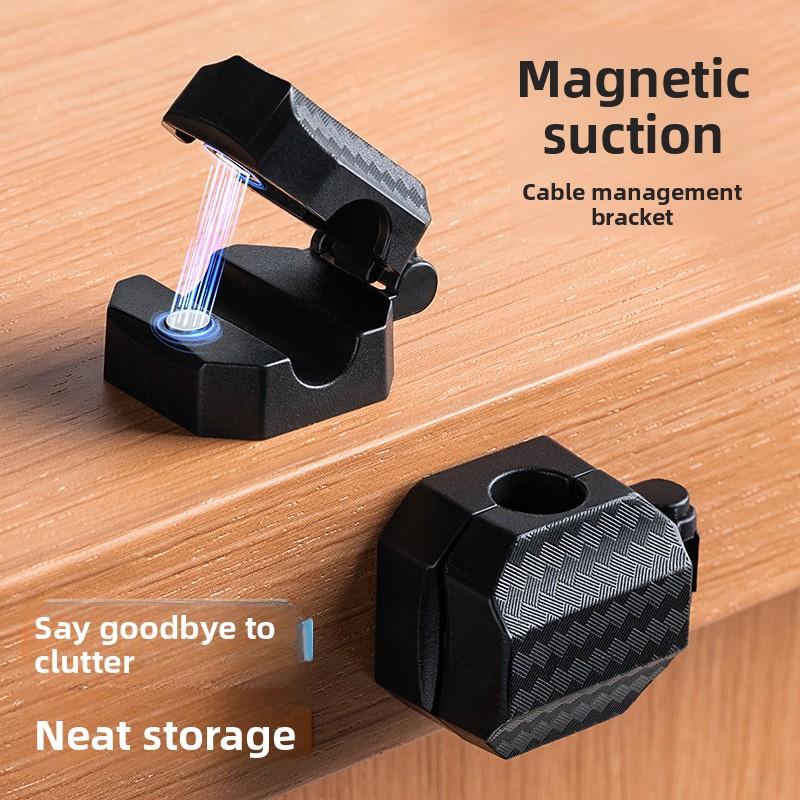 

1 шт. 3/1 отверстие Магнитный органайзер для кабелей для передачи данных Артефакт для организации кабелей на столе Кабель для зарядки Бесшовный магнитный фиксирующий зажим для хранения 1 hole чёрный