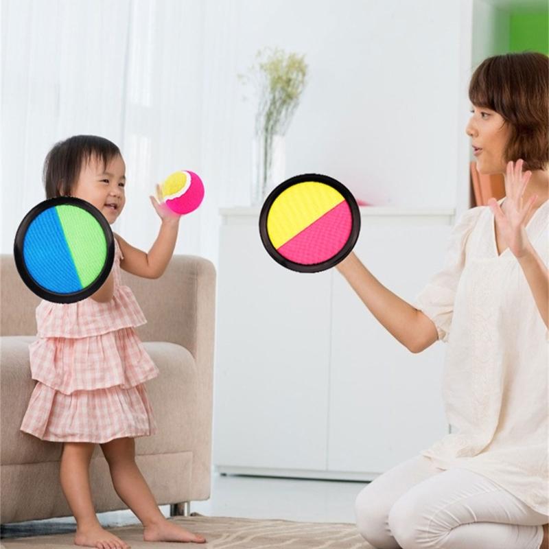 Adhesive Plate and Ball Toy For Toddler Safe Sticky Ball Training Game Family Bonding Activity Throwing Game for Party