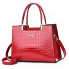 Bolso Queen-b de Piel con Relieve de Cocodrilo, 2 Vías, Elegante y con Estilo, Bolso Tote para MujerBolso de Hombro, Con Relieve de Cocodrilo, Lujoso y Elegante (rojo)