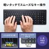 Sanwa Direct Keyboard Mouse Set Wireless Full Keyboard Slim Keyboard Thin Mouse Rechargeable 1 Piece & 400-SKB064