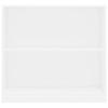 Bibliothèque - vidaXL - 80 x 24 x 75 cm - Aggloméré - 2 étagères - Blanc