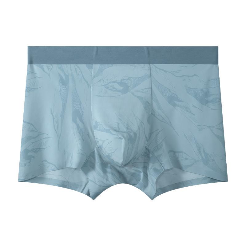 Summer Men's Underwear Ice Silk Antibacterial Breathable Flat Corner Underwear Men's Four Corner Pants