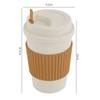 450ML Coffee Cups With Lids Wheat Straw Reusable Portable Coffee Cup Dishwasher Safe Coffee Mug Coffee Tea Travel Cups