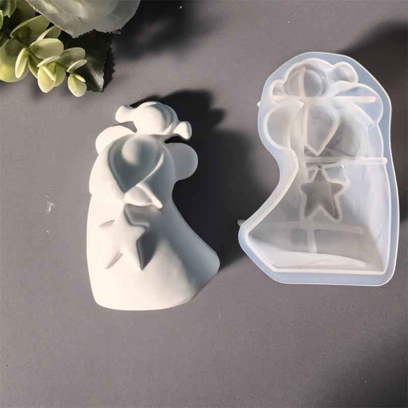 Silicone Mould Depicting Sleep Angel Figure for Handmade Decoration and Gift