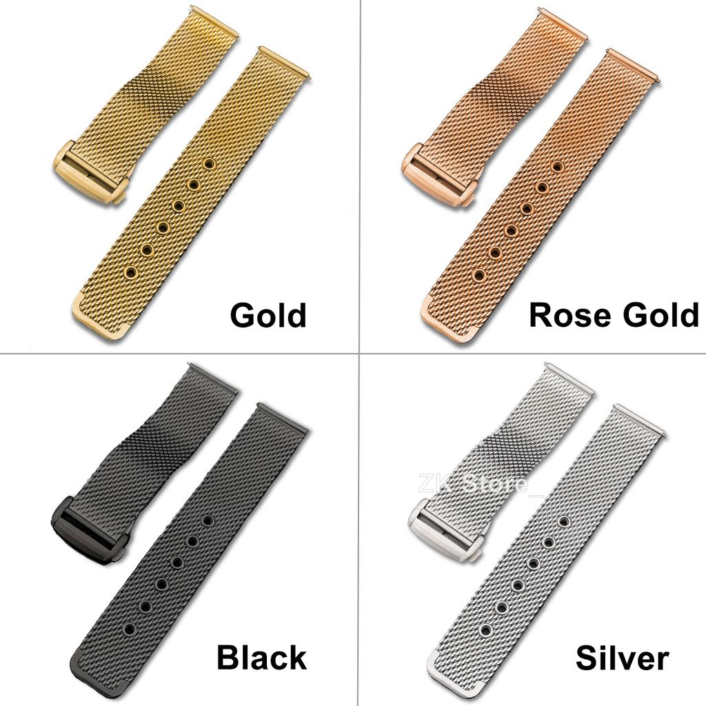 Milanese Mesh Stainless Steel Watch Band Bracelet 20mm 22mm Watchband for Omega 007 Unisex Replacement Strap Accessory