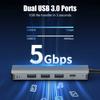 USB-C Hub Multiport Adapter USB-A RJ45 Gigabit Ethernet Docking Station for MacBook Pro USB 3.0 5 Ports in Stock