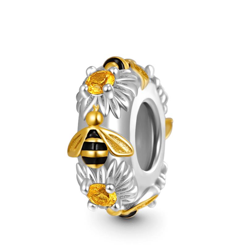 New Copper Butterfly Cactus Bee Honey Four-Leaf Clover Pendant Charm Bead Fit Original Bracelet Trinket Diy Women Jewelry