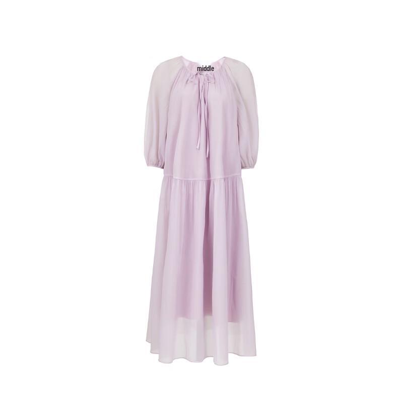 VEROMODA Summer V-Neck Pleated A-Line Dress