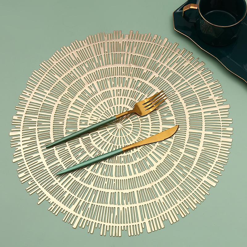 

Круглые салфетки под приборы, набор из 6 металлических виниловых салфеток для обеденного стола, узор из дерева в стиле фермерской кухни, декор стола 15 дюймов 38cm