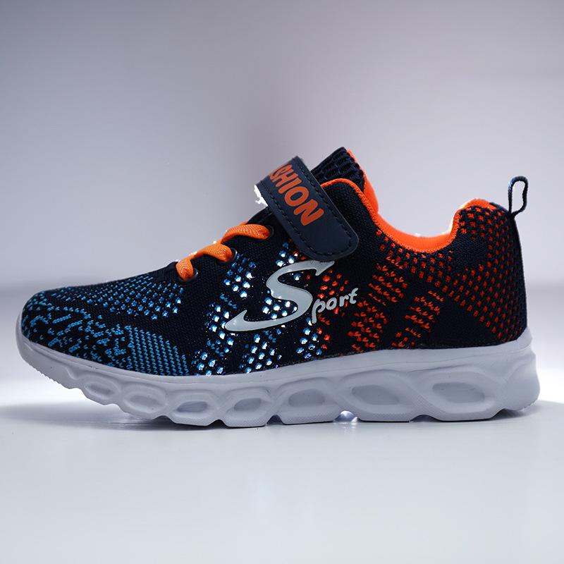 Boys' 2024 Flyknit Breathable Running Shoes - Lightweight, Mesh Design for Kids