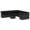 Vidaxl 11-Cz. Set da Giardino, Cuscini Rattan Nero Pe