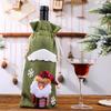 Set capac pentru sticle de vin de Crăciun Om de zăpadă Moș Crăciun pungi pentru sticle de vin țesute pentru petrecerea de Crăciun Decoratiuni pentru masă Cadouri de Anul Nou