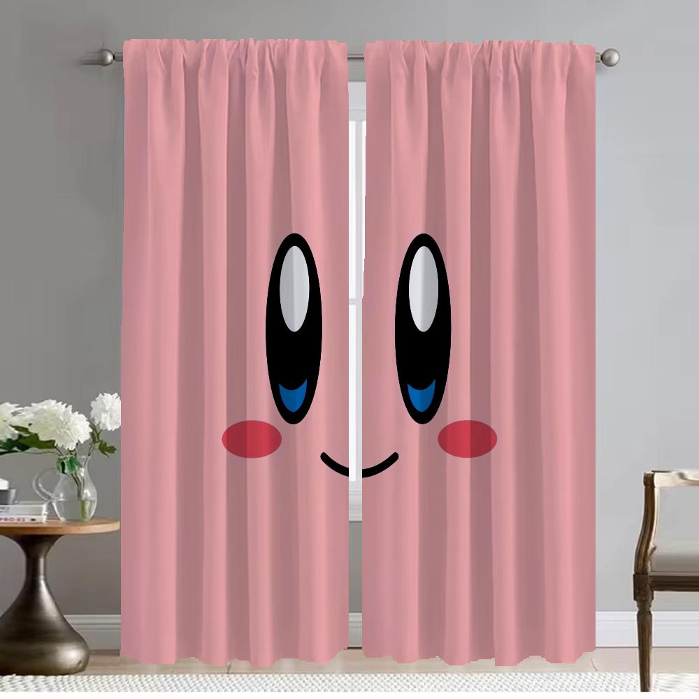 Kirbys Curtains Child Room Shades Tulle for Bedroom Blackout Curtain Partition Home Interior Curtains 2 Pieces Living Kitchen