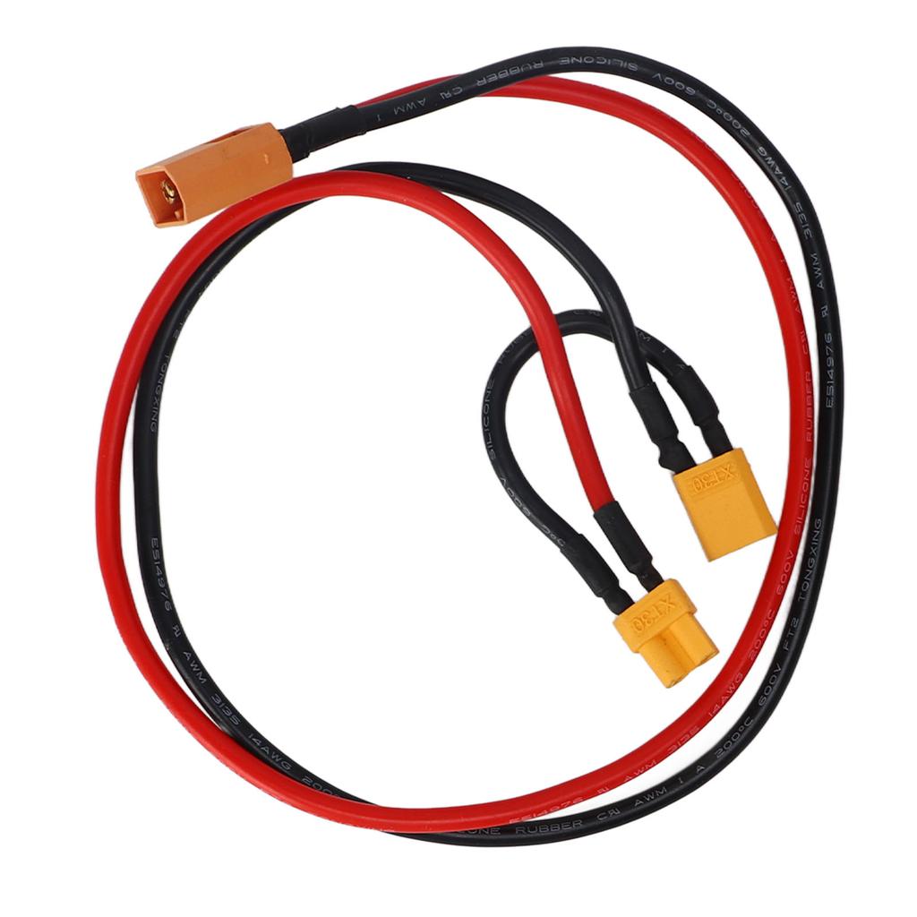 AWM14 Silicone Power Adapter Cable Fireproof Connector Cable XT60 Female Head To XT30 Straight Head
