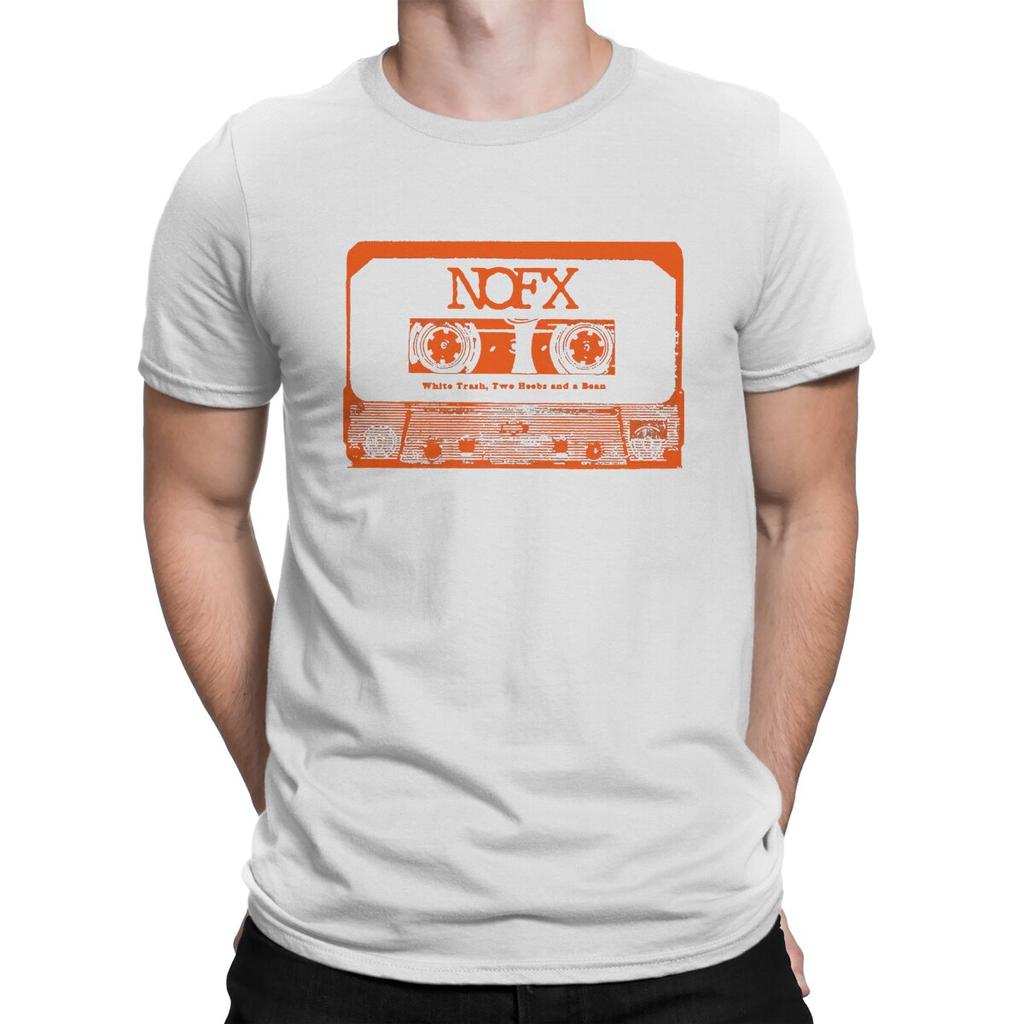 Nofx Cassette Tape Mans TShirt Alternative PopRock Band of the 80s O Neck Short Sleeve Fabric T Shirt Humor High Quality