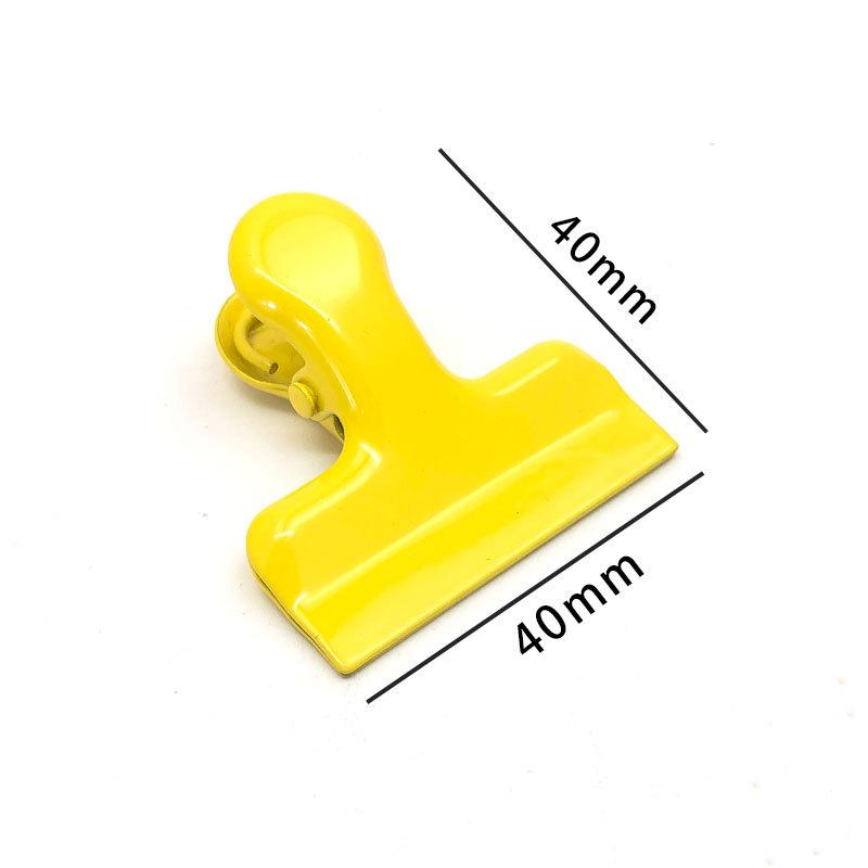 Yellow T-Shaped Iron Clips: Cute Document and Photo Sealing Clips 40mm жёлтый