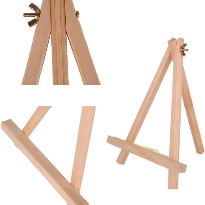 Adjustable Mini Wooden Easel Stand 2/4/6Pcs Portable Triangular Desktop Painting Canvas Holder for Art Creations