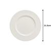 NARUMI Terrace Plain Plate, White, 21.5cm, Dessert, Microwave Safe, Made in Japan, 51137-5735