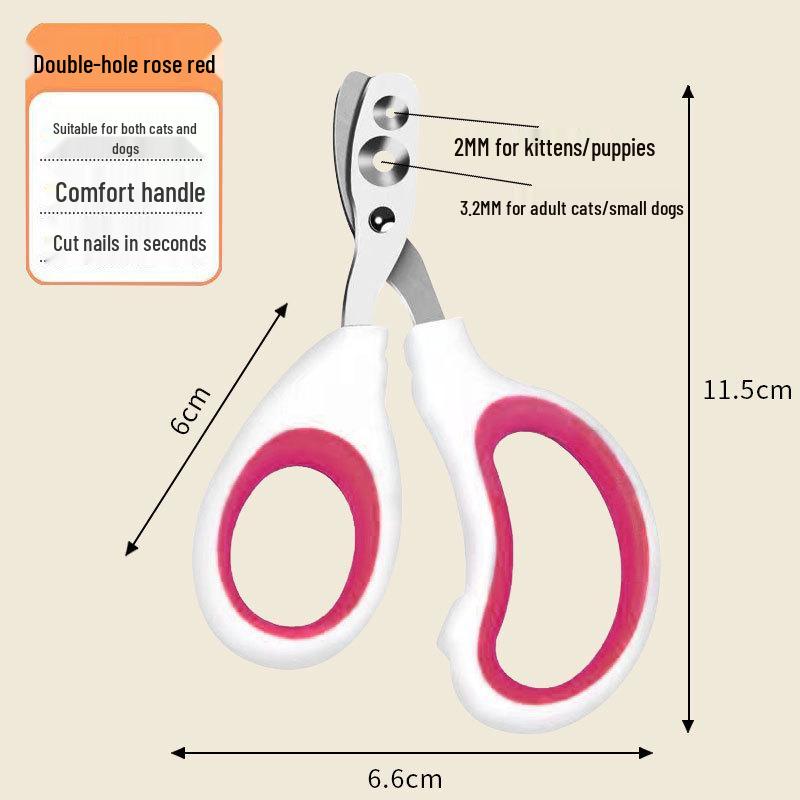 Anti-Bleeding Cat Nail Clipper for Newbies - Round Hole Design To Prevent Scratches