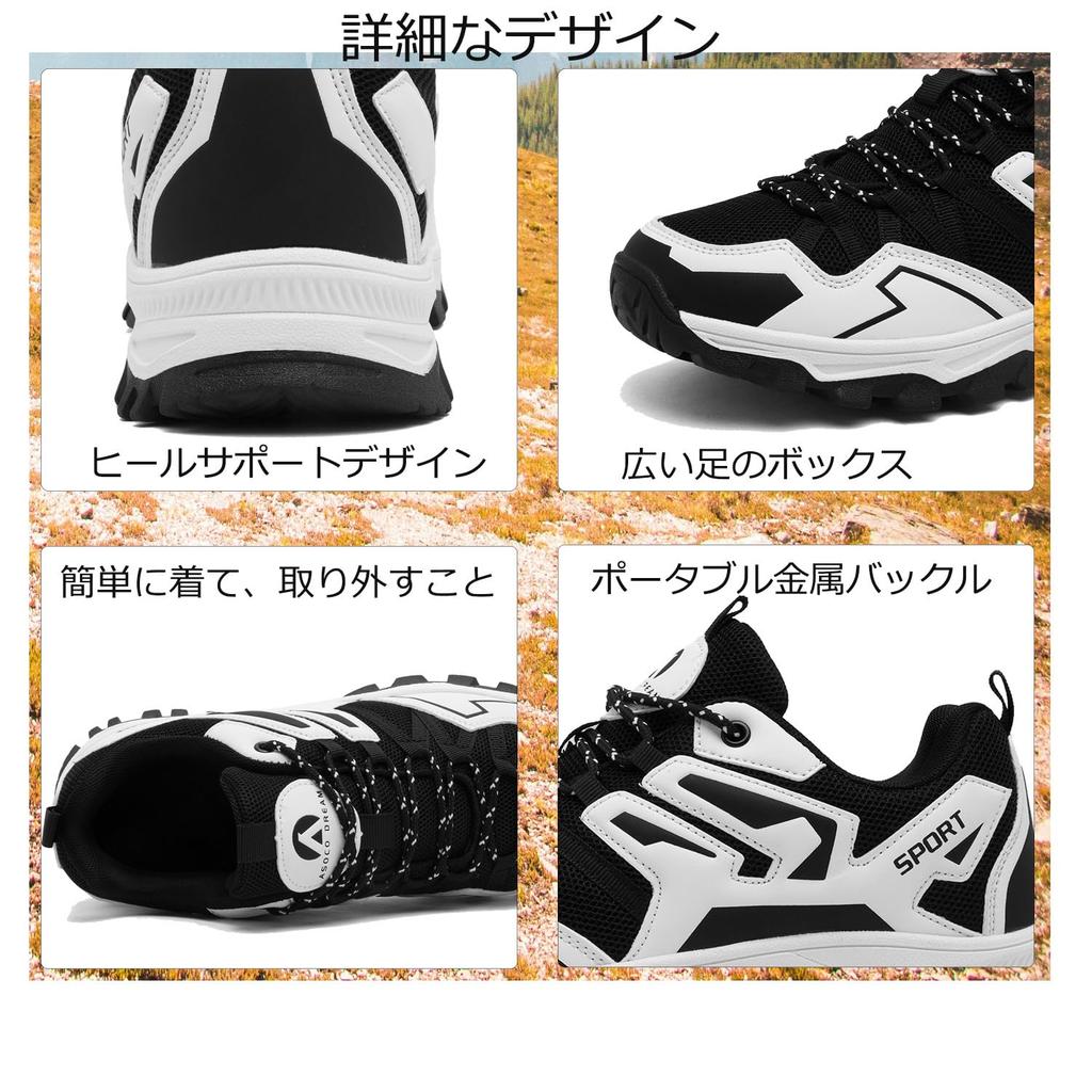 WikPoo Trekking Outdoor Walking Large Sizes Wide Suitable for Black and Size Men's Low-Cut Shoes, Sneakers, Shoes, Non-Slip, Low-Cut Shoes, Available,