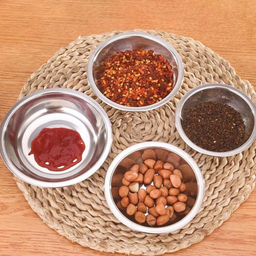 12 Pcs Stainless Steel Plate Prep Bowls Small Metal Food for Dipping Cooking Kitchen Sauce Cups Gear