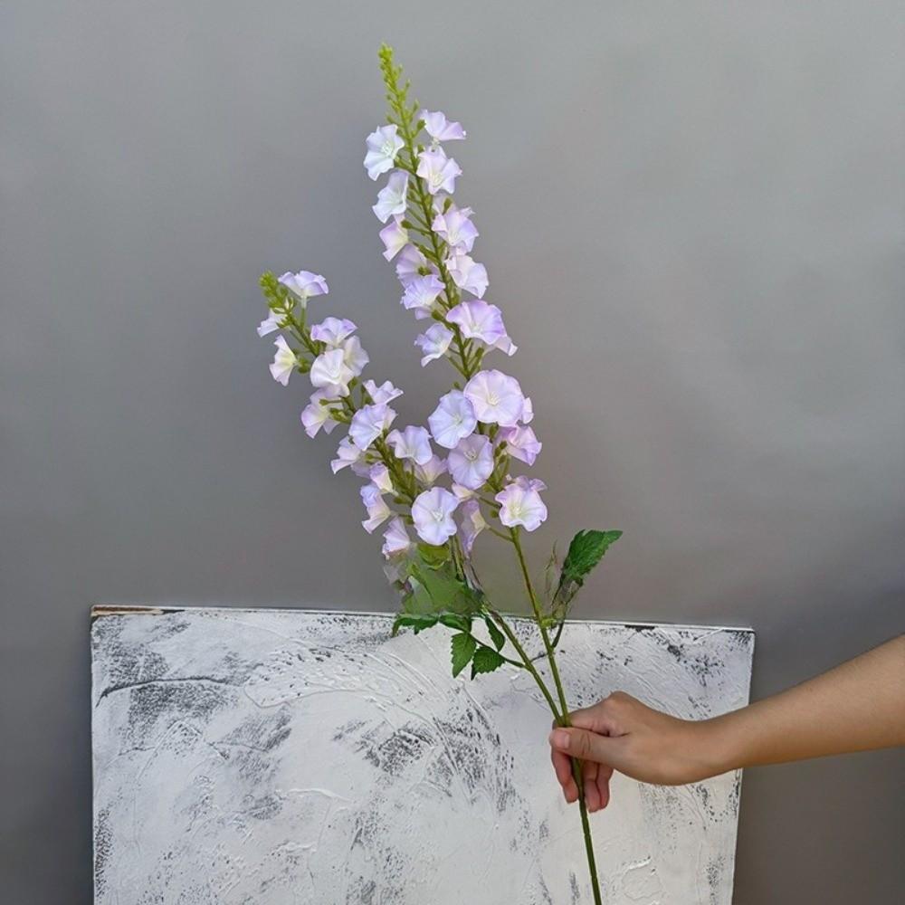 

2 Fork Artificial Larkspur Flower Small Morning Glories Floral Display Artificial Faux Plants Pink Simulation Fake Silk Flower светло-фиолетовый