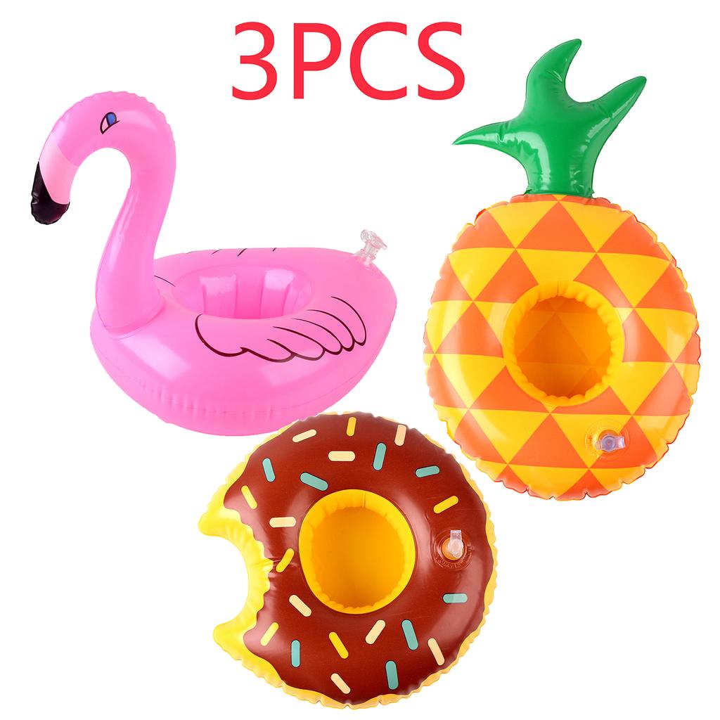 1PC Inflatable Drink Holder Pool Floats Floating Cup Holder PVC Beverage Float for Pool Party Beach Summer Accessories