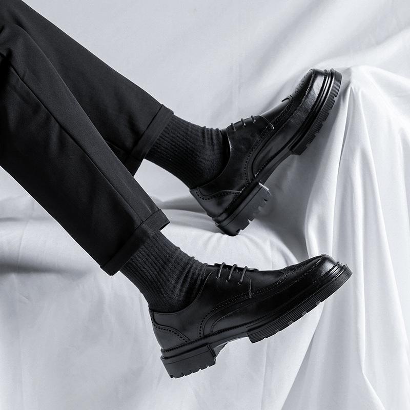 A Hair Generation Men'S Brock Leather Shoes Business Dress Casual Shoes British And Korean Version Groom'S Wedding Shoes 1376-R