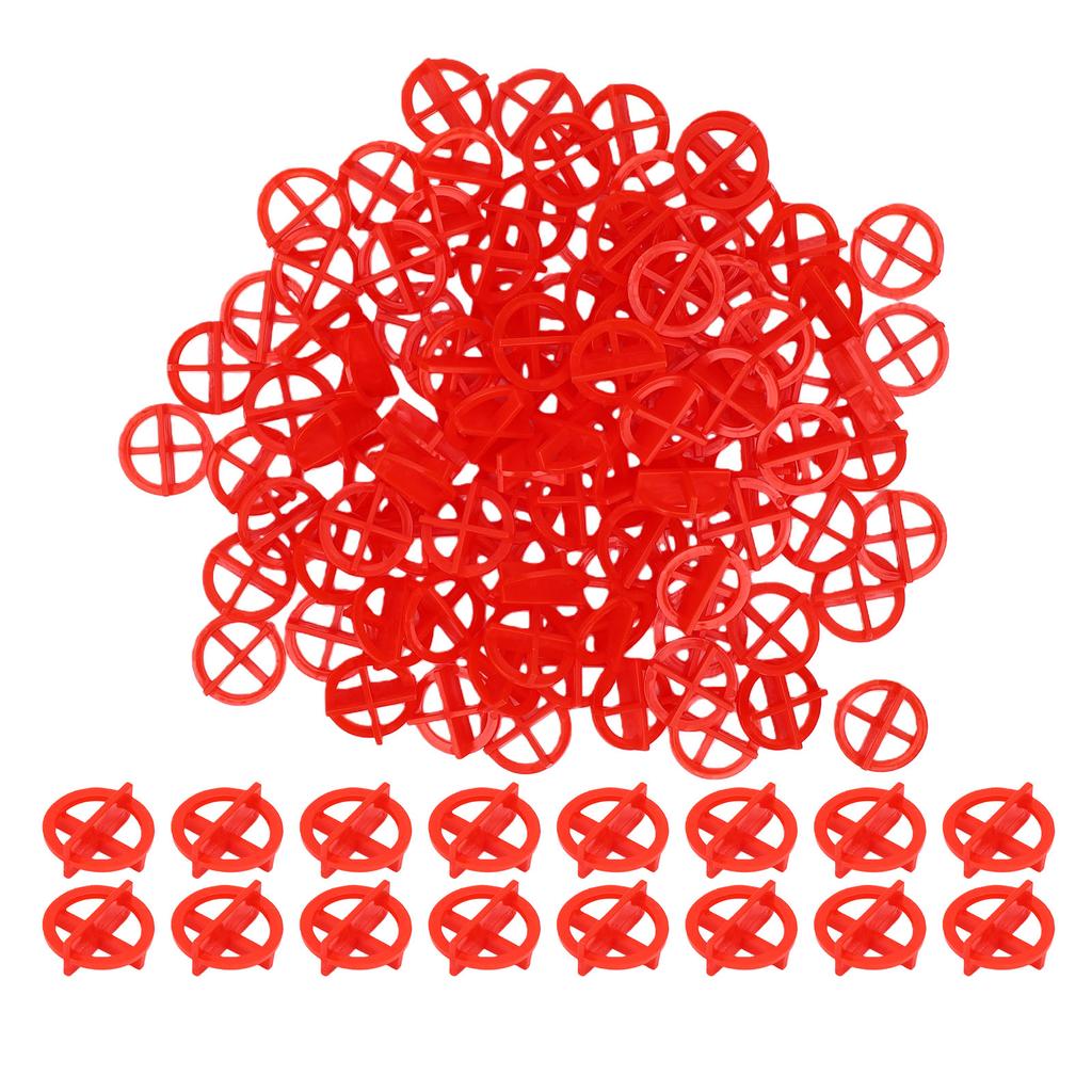 500 Stück Entfernbare Fliesenabstandshalter 1/16 Zoll 2 mm Wiederverwendbar Wandboden Bauwerkzeug Fliesen-Nivelliersystem Rot 2,0 mm