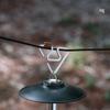 3 Pcs Outdoor Stainless Steel Hook Triangular Hanger Safety Clip Anti Slide Multifunctional for Camping Hiking L