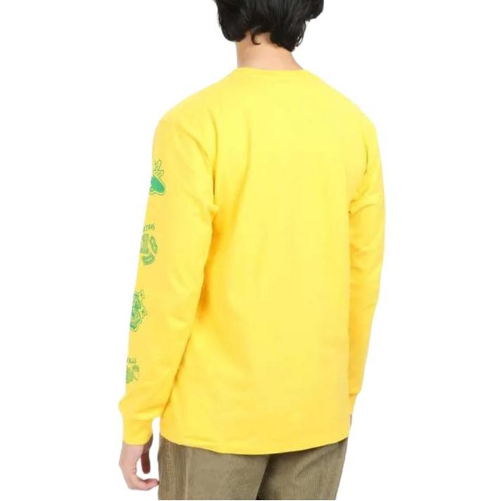 Vans T Shirts Men's Yellow Crew Neck Moderate Straight Fit VN0A4ROY85W