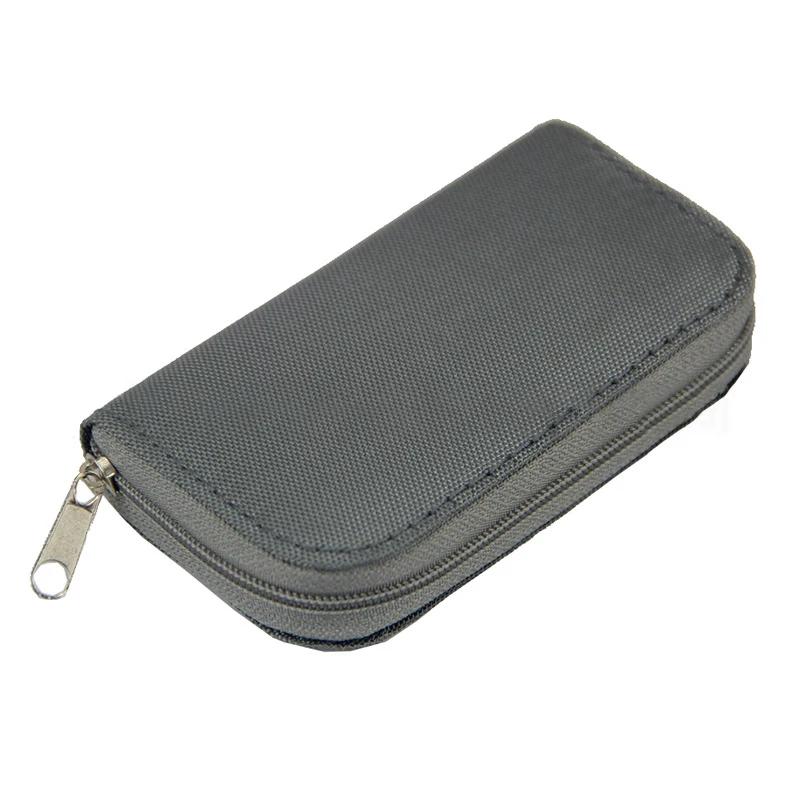 Universal Electronics Accessories Organizer/travel Gadget Bag for Cables,mini Sd Memory Cards, Flash Hard Drive Memory Card Bag темно-серого
