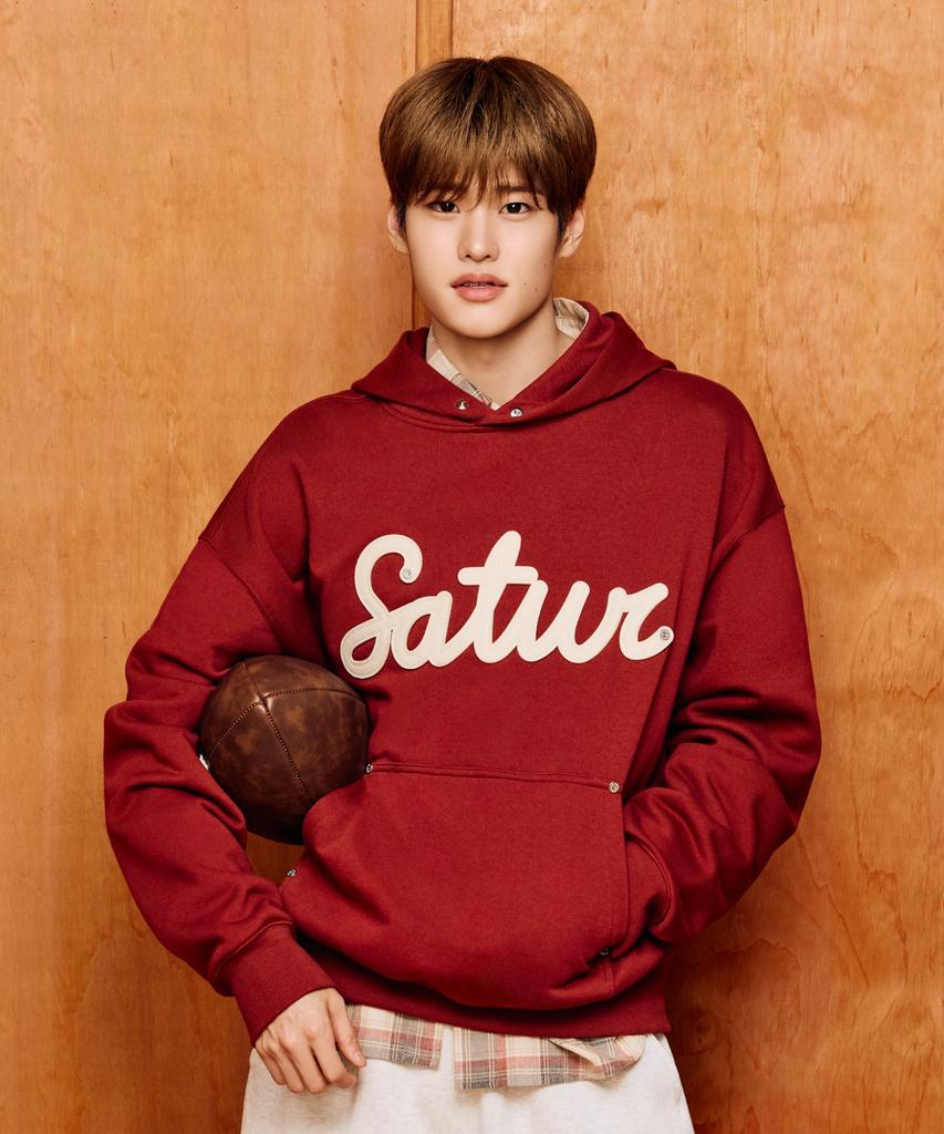 Lugo Applique Rivet Hood Burgundy