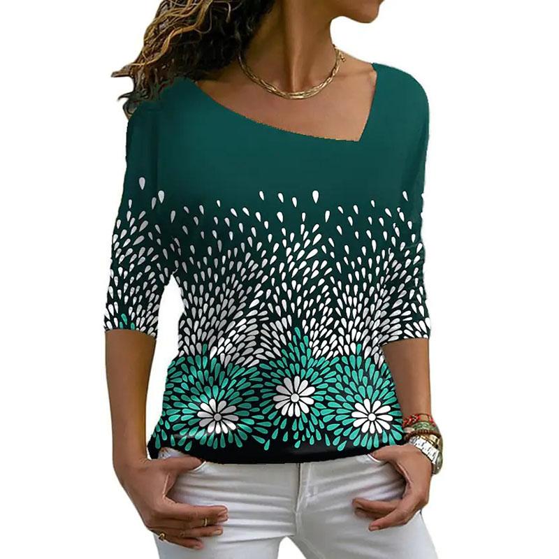 buy-women-s-floral-graphic-3d-printed-long-sleeve-irregular-v-neck