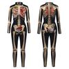 New rose human skeleton stage performance clothing tight elastic one-piece clothing -0