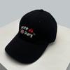 New Men Women Korean Kitten Cherry Letters Embroidery Baseball Hats Sunshade Cartoon Versatile Cute Peaked Caps Fashion Casual