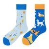 Asymmetric Colorful Christmas Cotton Socks for Couples