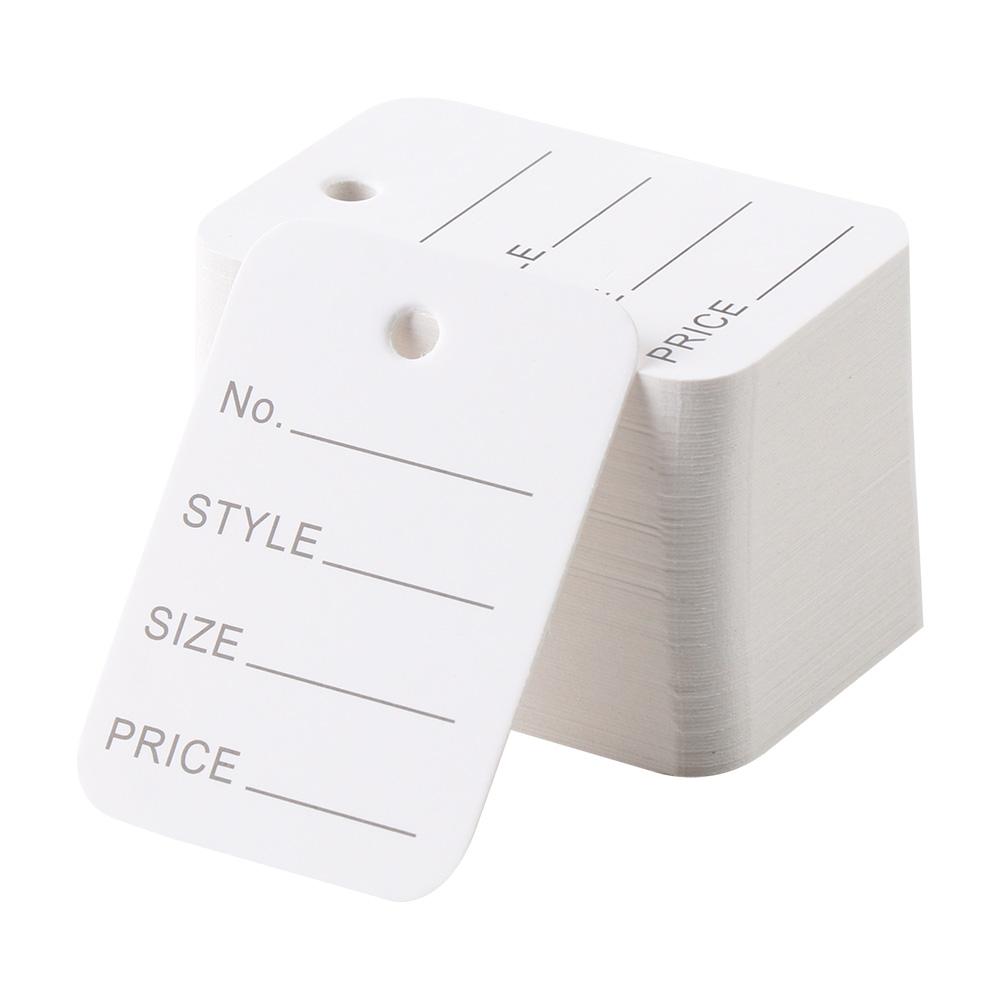 500/1000 STÜCKE Preisschilder Anhängeetikett Schnur Kleidung Bekleidungsetiketten Polyester Schnur Etikettenverschluss Kleidung Bedrucktes Etikett