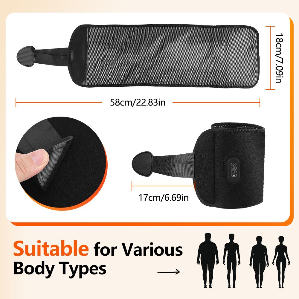 Wireless Air Pressure Calf Massager, Heated Vibrating Knee Massage Pad,Leg Support Brace, Adjustable 3 Level Heating Vibrat Belt