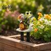 Healing Frog Decoration Cartoon Garden Stake, 2D Acrylic Cute Decoration, Waterproof Stake Outdoor Yard Art for Lawn Flower Bed Planter Decor