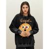 Godd Funny Bicky Creative Design Womens Pullovers Crewneck Soft Washed Sweatshirt Cotton Clothing Couple Streetwear